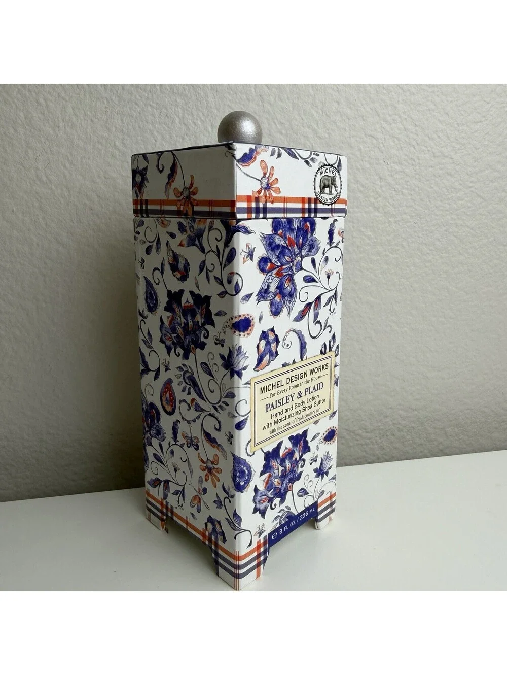 Michel Design Works Paisley & Plaid Hand Body Lotion 8 oz Shea Butter Gift Box